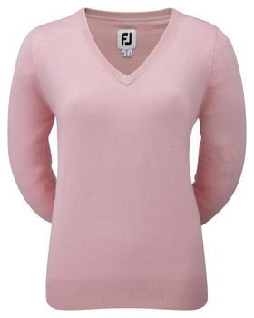 FootJoy Ladies Lambswool V-Neck Pullover - Pink